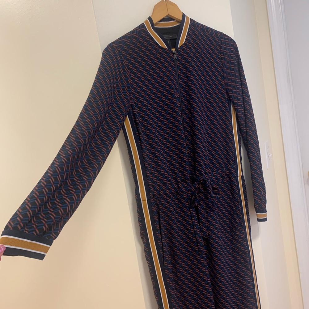 BCBGMaxAzria Multicolor Geometric Jumpsuit